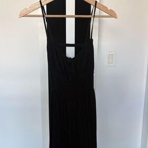 Garage Black Cage Back Mini Dress with Spaghetti Straps